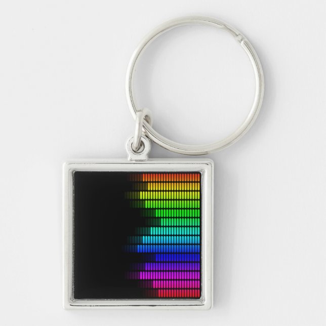 rainbow equalizer keychain (Front)
