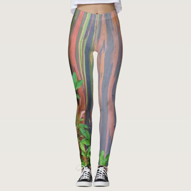 Rainbow Eucalyptus Tree Leggings (Front)