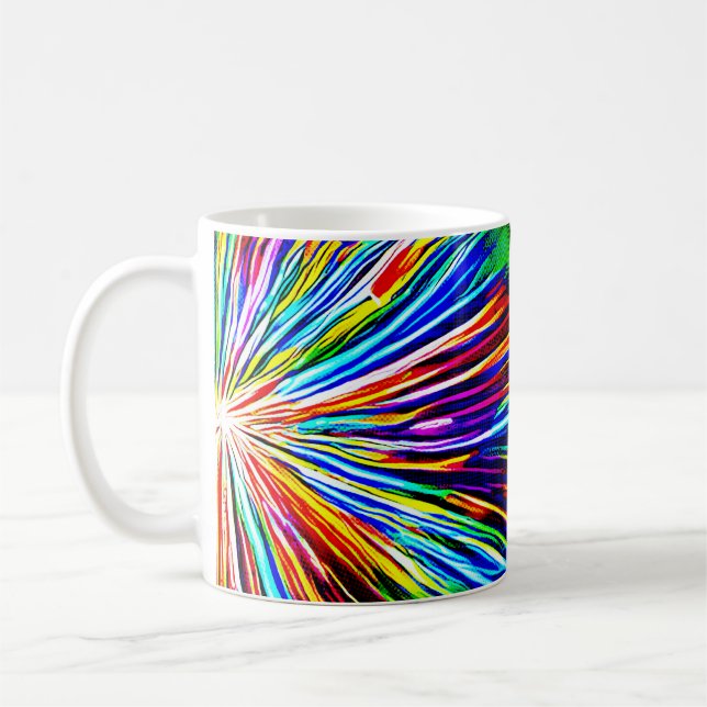 Rainbow Explosion  Coffee Mug (Left)