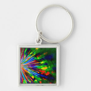 Rainbow Explosion Keychain