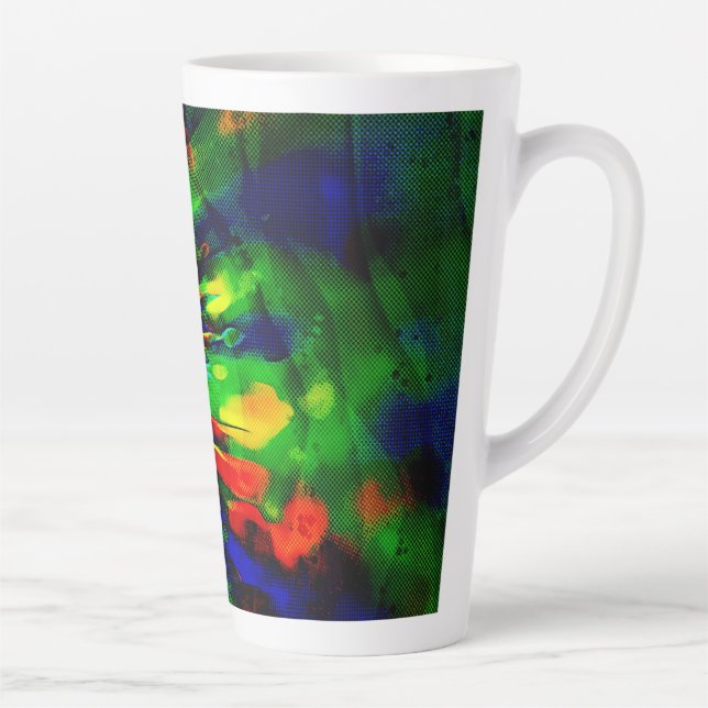 Rainbow Explosion  Latte Mug (Right)
