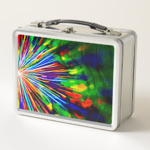 Rainbow Explosion  Metal Lunch Box