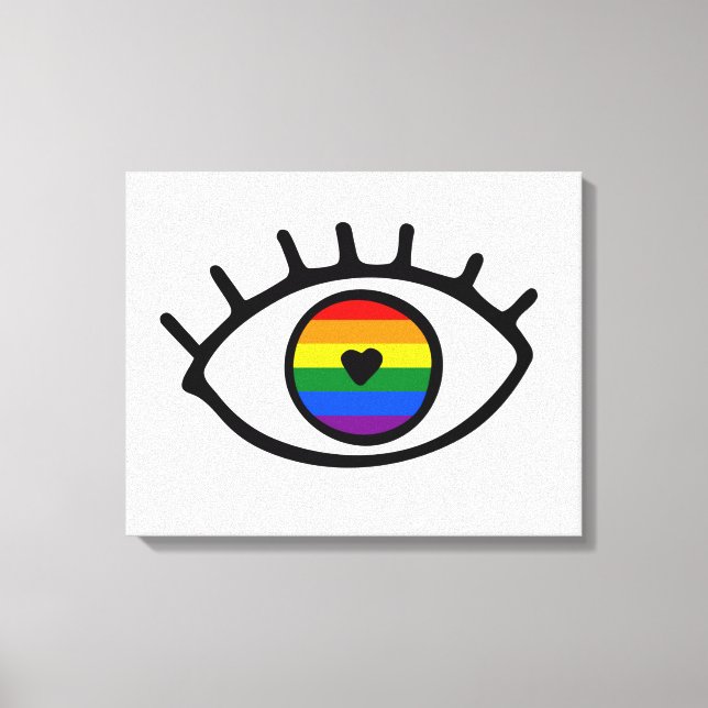 Rainbow Eye Canvas Print (Front)