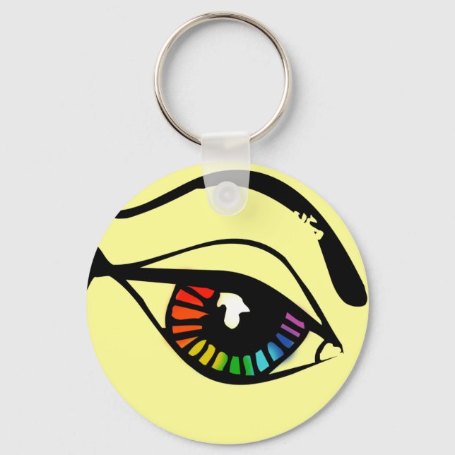 Rainbow Eye Keychain (Front)