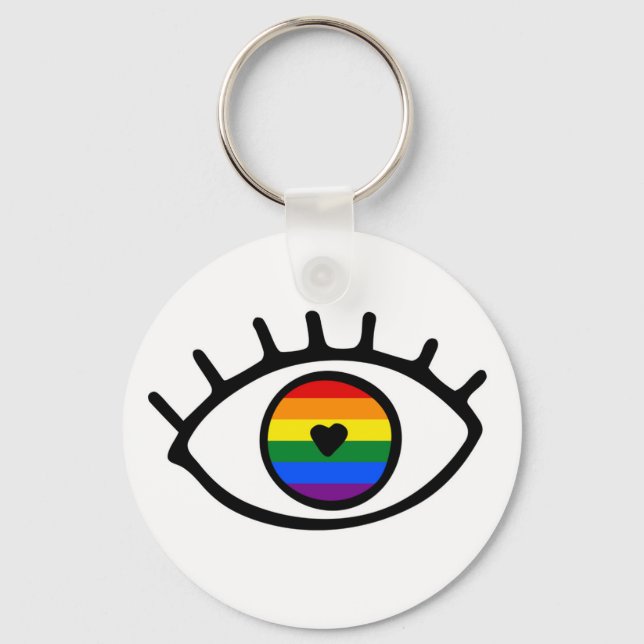 Rainbow Eye Keychain (Front)