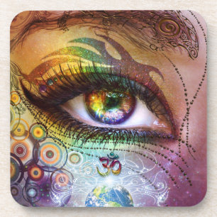 Rainbow Eye Love & Light Coaster