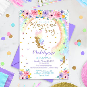 Rainbow Fairy Invitation