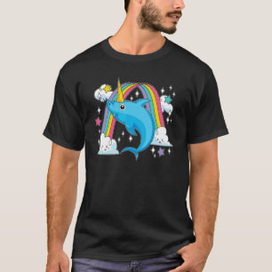 Rainbow Fairytale Ocean Animal Sharkicorn Unicorn  T-Shirt