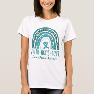 Rainbow Faith Hope Love Celiac Disease Awareness T-Shirt