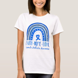 Rainbow Faith Hope Love Juvenile Arthritis  T-Shirt