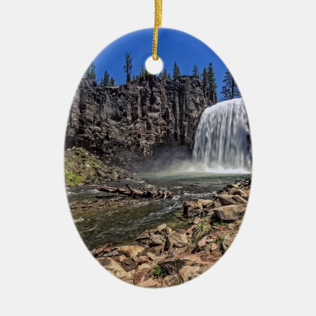 Rainbow Falls Ceramic Ornament (Front)