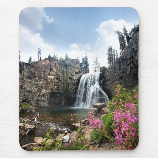 Rainbow Falls Waterfall - Devils Postpile - Sierra Mouse Pad (Front)