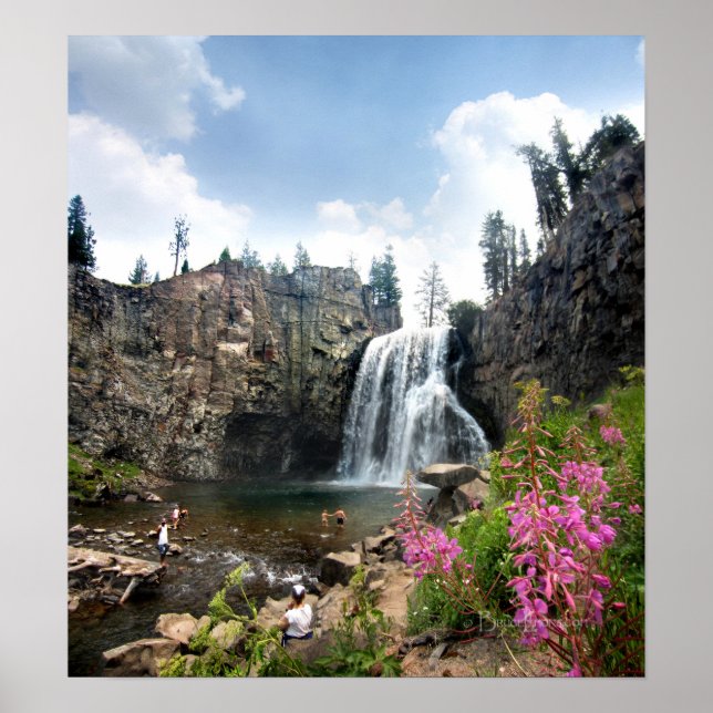 Rainbow Falls Waterfall - Devils Postpile - Sierra Poster (Front)