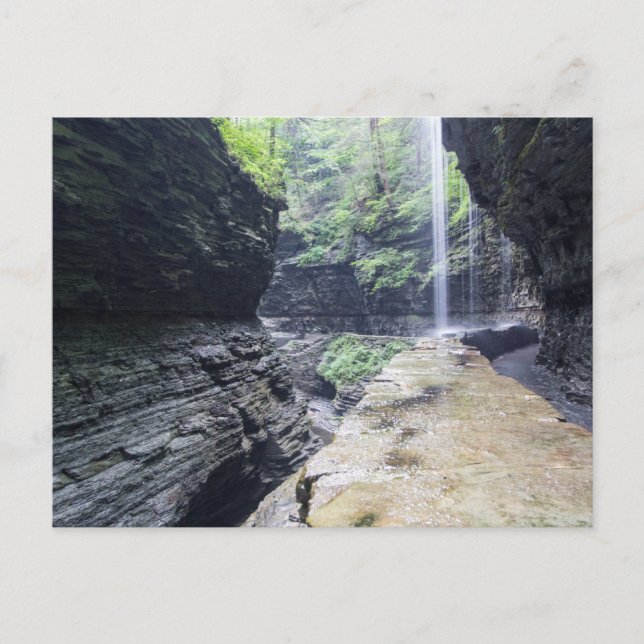 Rainbow Falls, Watkins Glen, NY Postcard (Front)
