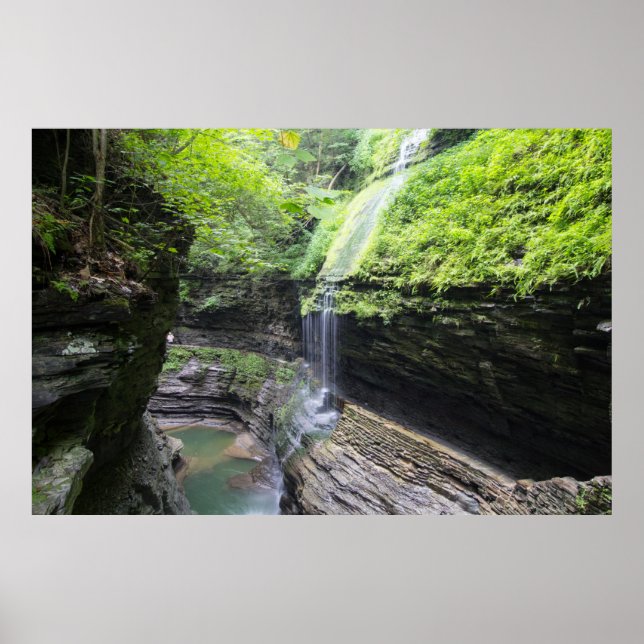Rainbow Falls, Watkins Glen, NY Poster (Front)