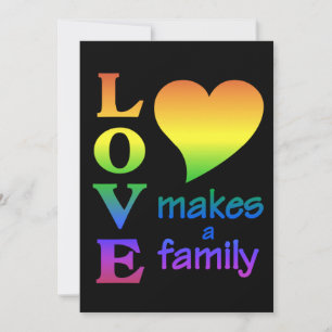 Rainbow Family invitation, customize Invitation