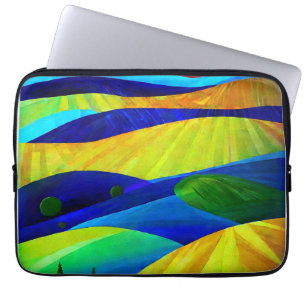 Rainbow Fantasy Hills Landscape Laptop Sleeve