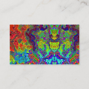 Rainbow Fantasy Marble Stone Colorful Business Card