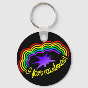 Rainbow Farts key chain