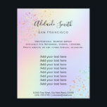 rainbow FAUX glitter Flyer<br><div class="desc">beauty salon professional makeup artist flyer</div>