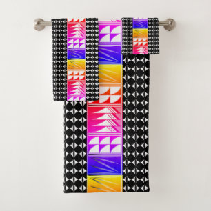 Rainbow Feather Blessings Bath Towel Set