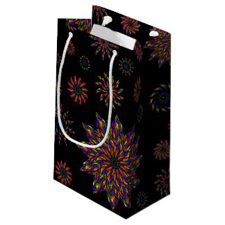 Rainbow Feather Mandalas Pattern Small Gift Bag