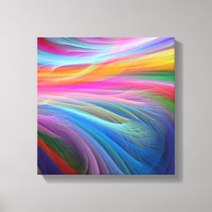 rainbow feather.png canvas print