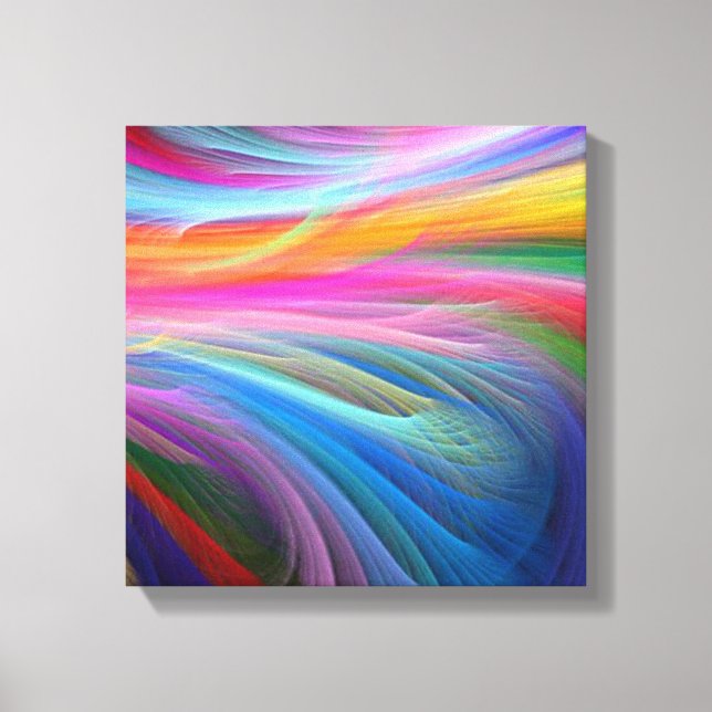 rainbow feather.png canvas print (Front)