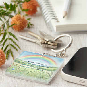 Rainbow / Field & Quote Keychain