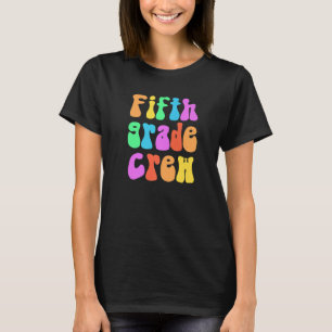 Rainbow Fifth Grade Crew Retro 5th Gr Little Miss T-Shirt