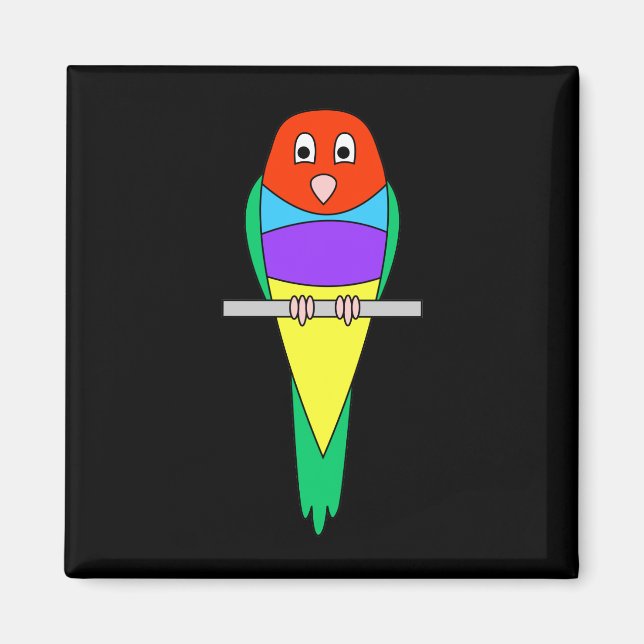Rainbow Finch Bird. Gouldian Finch. Magnet (Front)