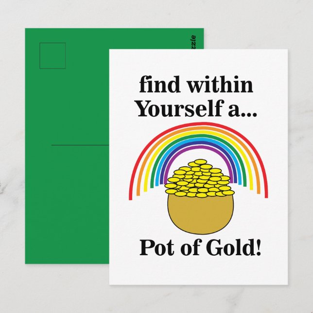 Rainbow Find Within Yourself A Pot Of Gold Postcard (Front/Back)