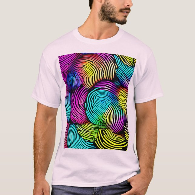 Rainbow Fingerprint Dreams T-Shirt (Front)
