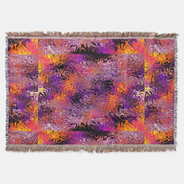 Rainbow Fire Stone 5 Throw Blanket (Front)