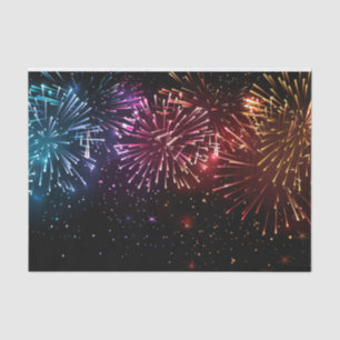 Rainbow Fireworks Decoupage Tissue Paper