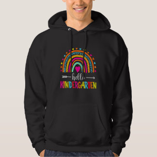 Rainbow First Day Of School Hello Kindergarten Tea Hoodie