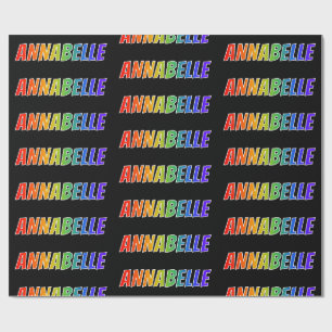 Rainbow First Name "ANNABELLE"; Fun & Colourful Wrapping Paper
