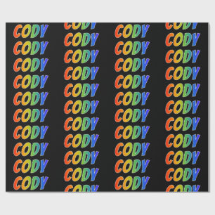 Rainbow First Name "CODY"; Fun & Colourful Wrapping Paper