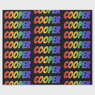 Rainbow First Name "COOPER"; Fun & Colourful Wrapping Paper