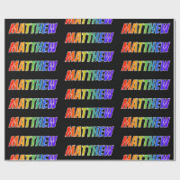 Rainbow First Name "MATTHEW"; Fun & Colourful