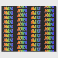 Rainbow First Name "MAYA"; Fun & Colourful