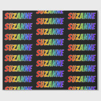 Rainbow First Name "SUZANNE"; Fun & Colourful