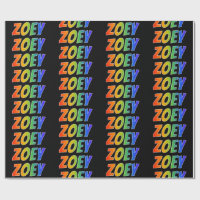 Rainbow First Name "ZOEY"; Fun & Colourful