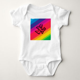 Rainbow fish baby bodysuit
