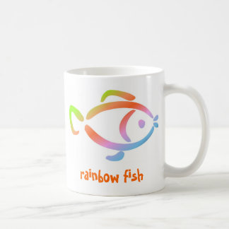 Rainbow fish coffee mug