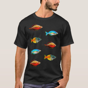 Rainbow Fish Cute Design For Fish Lovers T-Shirt
