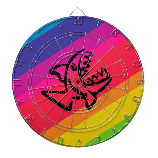Rainbow fish dartboard (Front)