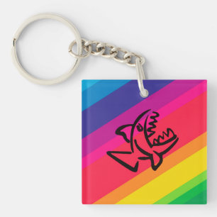 Rainbow fish keychain