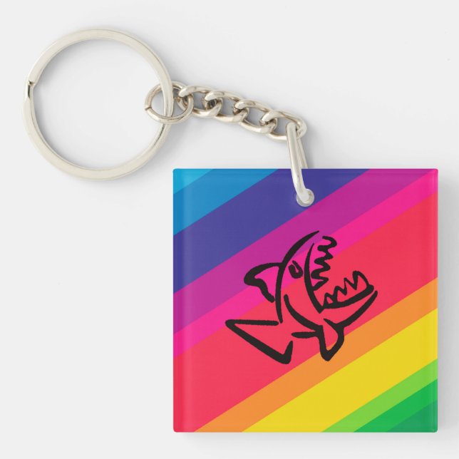 Rainbow fish keychain (Front)