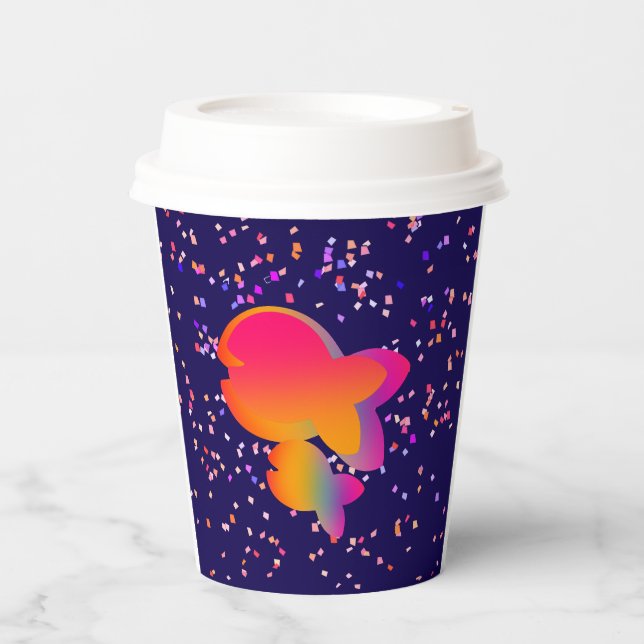 Rainbow Fish Kids Birthday  Paper Cups (Front)